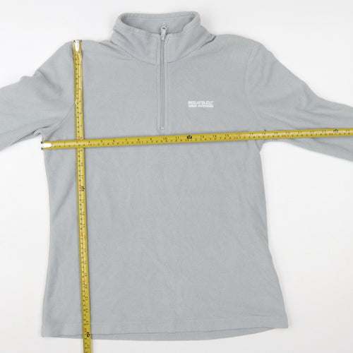 Regatta Womens Grey Fleece Half Zip Pullover UK 10 Outdoor Sweatshirt