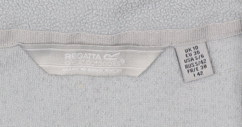 Regatta Womens Grey Fleece Half Zip Pullover UK 10 Outdoor Sweatshirt