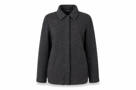 Front view of Hawkshead Women's Grey, size 10, Basic Mid-Length Jacket