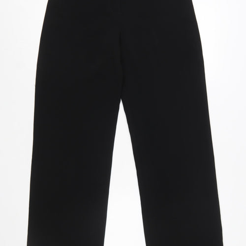 H&M Women Black Size 8 Straight Leg Stretch Trousers