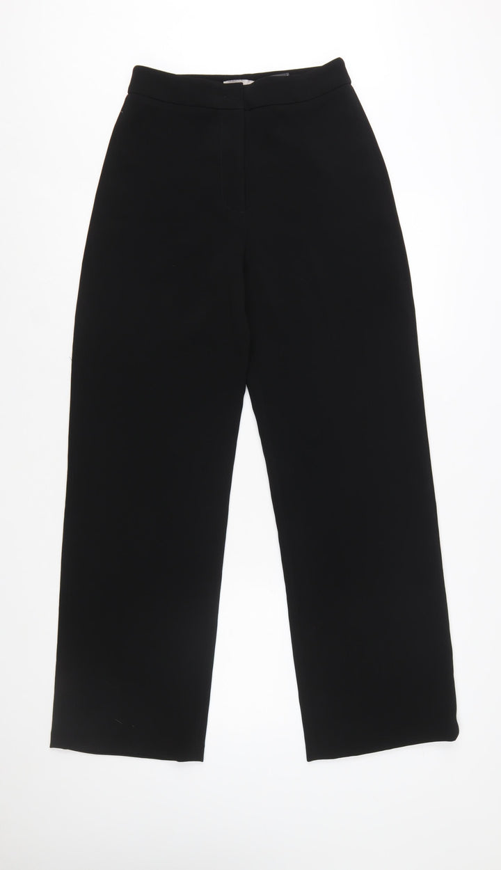 H&M Women Black Size 8 Straight Leg Stretch Trousers