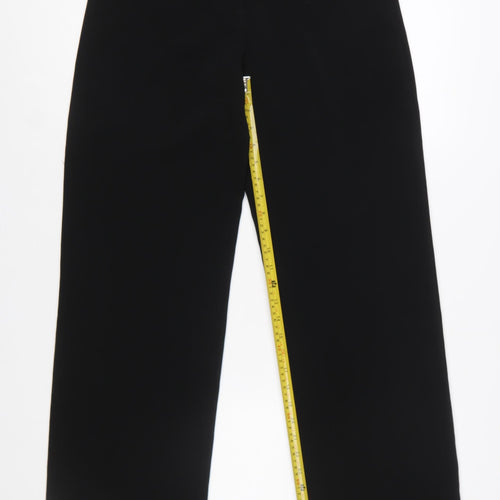 H&M Women Black Size 8 Straight Leg Stretch Trousers