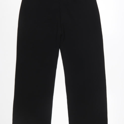 H&M Women Black Size 8 Straight Leg Stretch Trousers