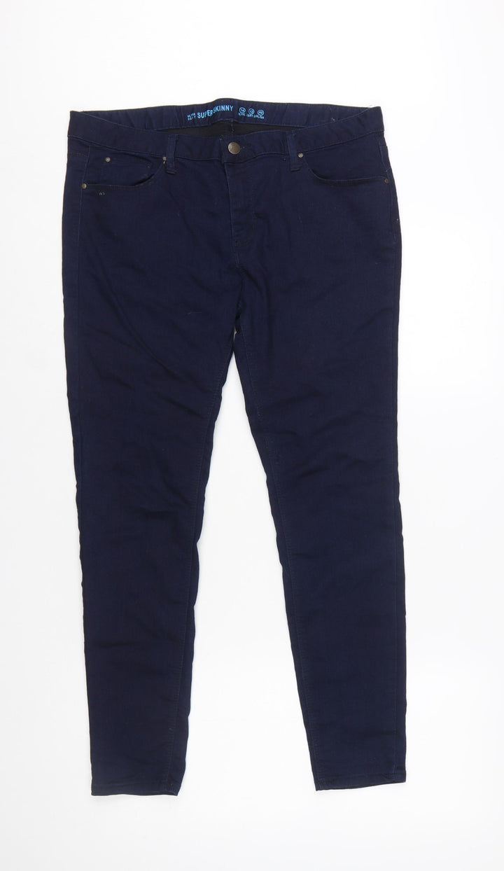 Denim Co Women’s Blue Super Skinny Jeans Size 14 Stretch Fit