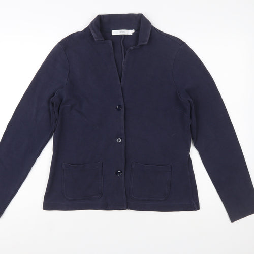 John Lewis Women Navy Blue Size 14 Classic Blazer Jacket