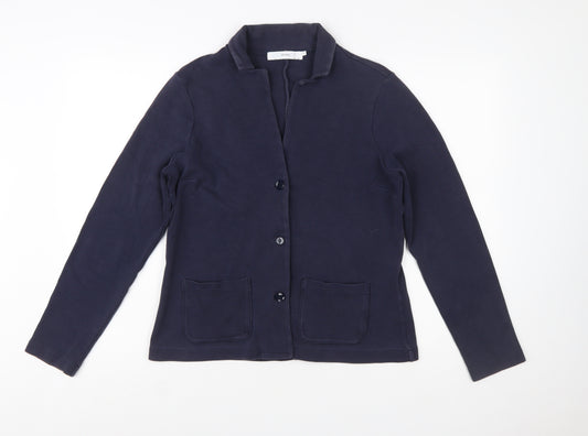 John Lewis Women Navy Blue Size 14 Classic Blazer Jacket
