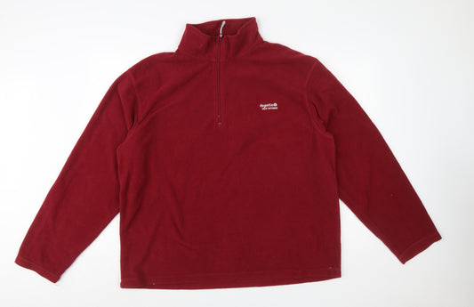 Regatta Men’s Red Fleece 1/4 Zip Pullover Sweatshirt 2XL