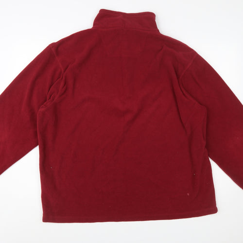 Regatta Men’s Red Fleece 1/4 Zip Pullover Sweatshirt 2XL