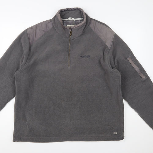 Regatta Mens Grey 2XL Fleece Outdoor 1/4 Zip Sweatshirt