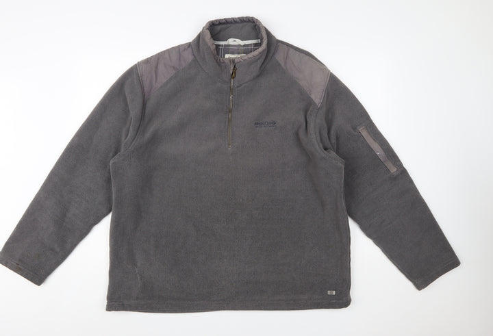 Regatta Mens Grey 2XL Fleece Outdoor 1/4 Zip Sweatshirt