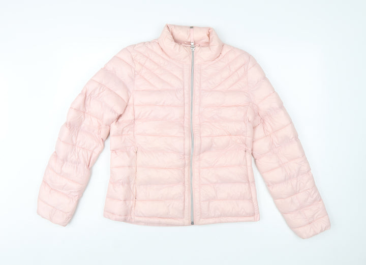 GAP Women's Pink Puffer Jacket M Lightweight Quilted Winter Coat