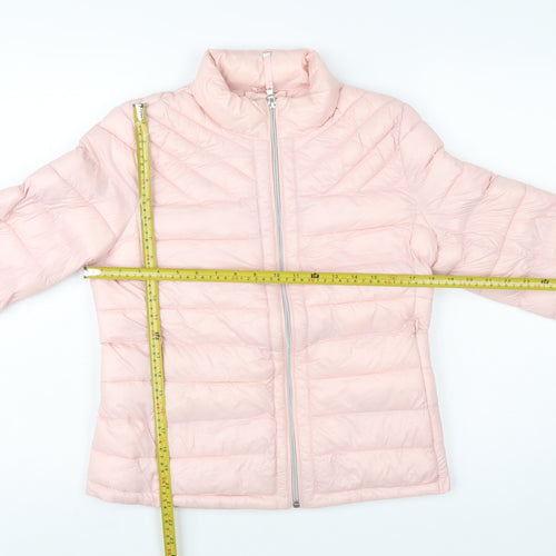 GAP Women's Pink Puffer Jacket M Lightweight Quilted Winter Coat