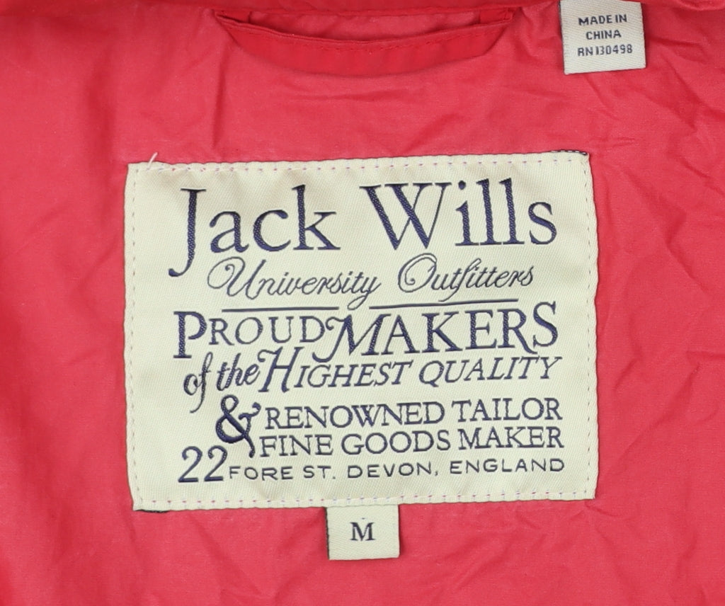 Jack Wills Men’s Red Hooded Windbreaker Jacket Size M Nylon Lightweight