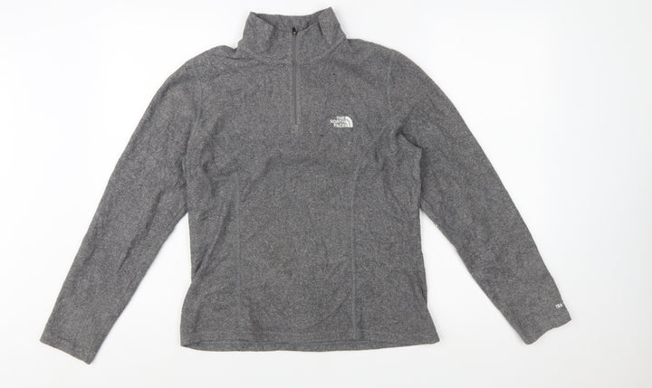 The North Face Women's Grey Fleece Pullover Sweatshirt M 1/2 Zip