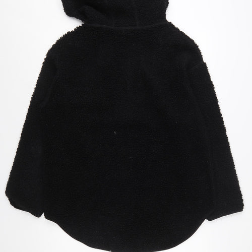 H&M Women’s Black Fleece Half Zip Hoodie Size 12 Polyester Warm