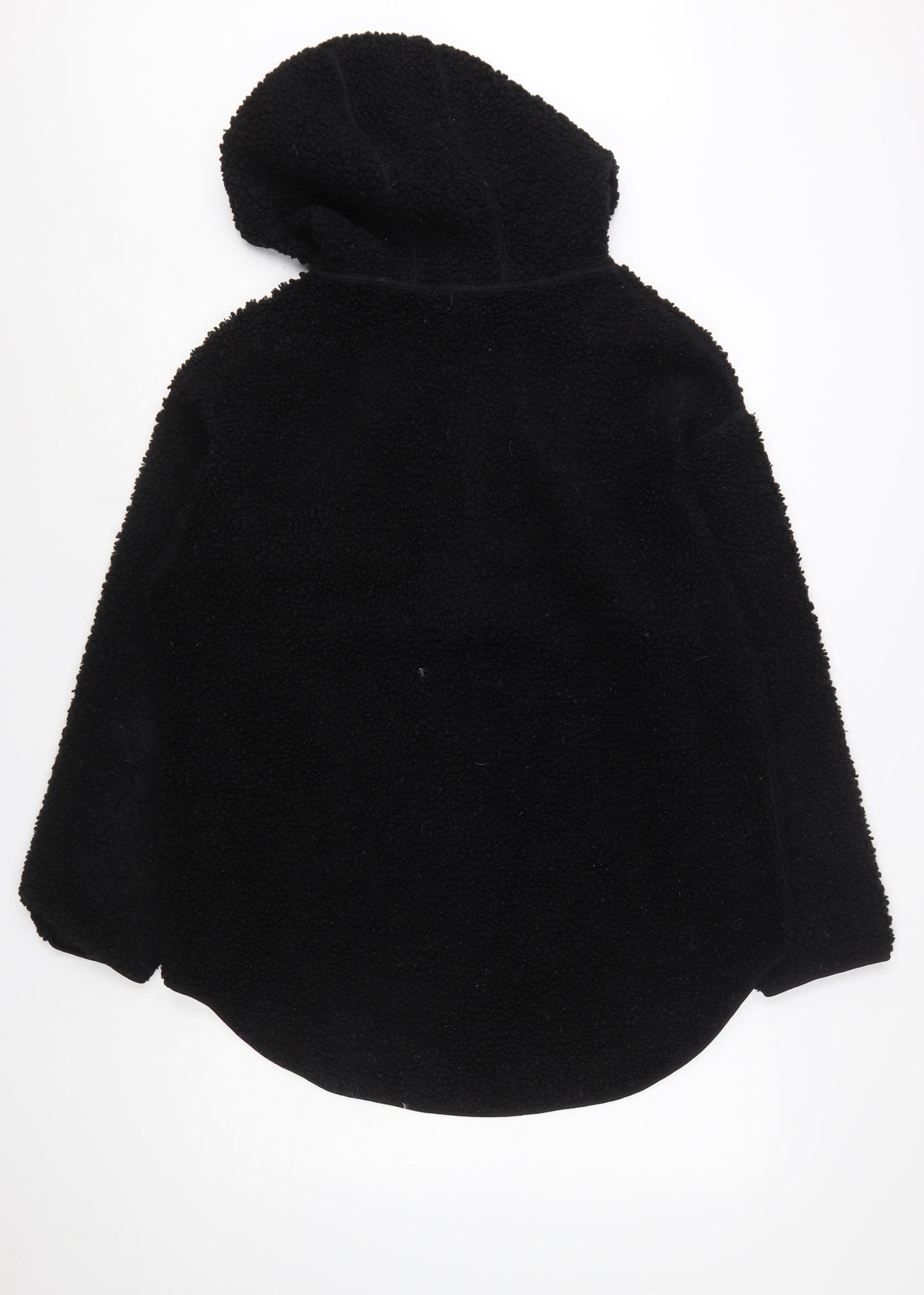 H&M Women’s Black Fleece Half Zip Hoodie Size 12 Polyester Warm