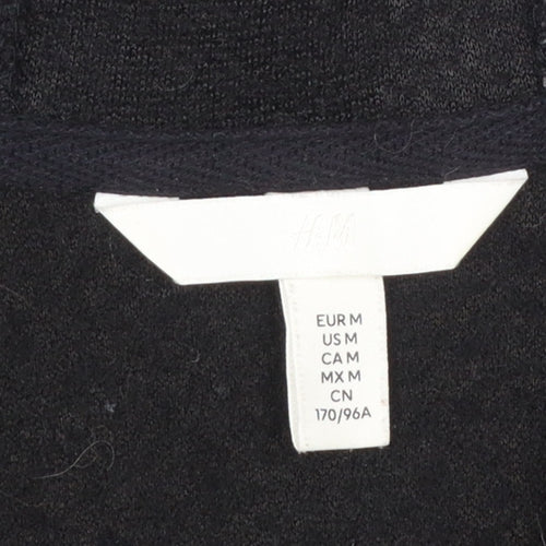 H&M Women’s Black Fleece Half Zip Hoodie Size 12 Polyester Warm