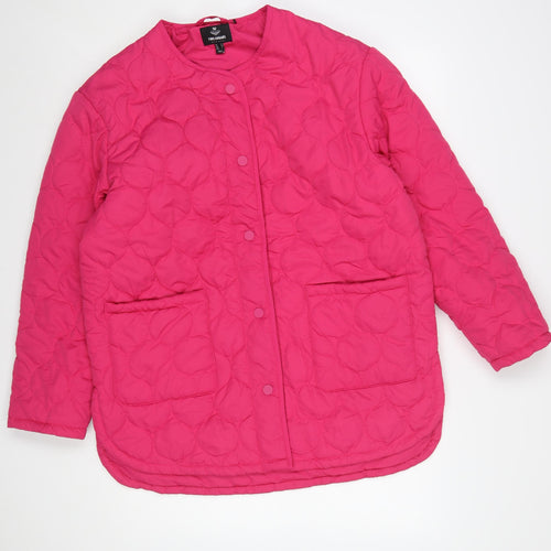 Threadbare Women's Pink Quilted Mid-Length Jacket Size 12