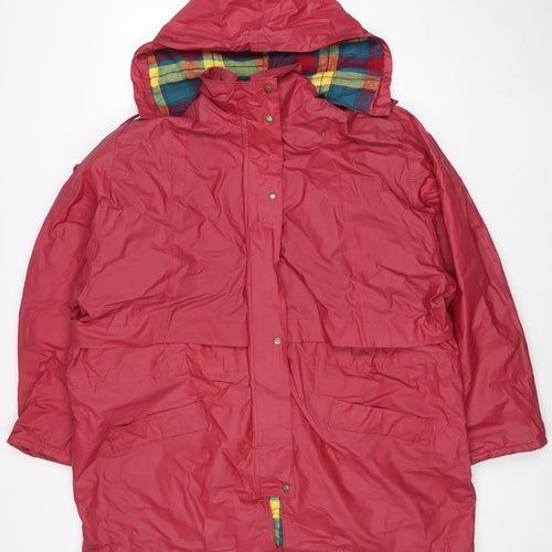 Lotus Womens Red 7XL Waterproof Hooded Rain Coat