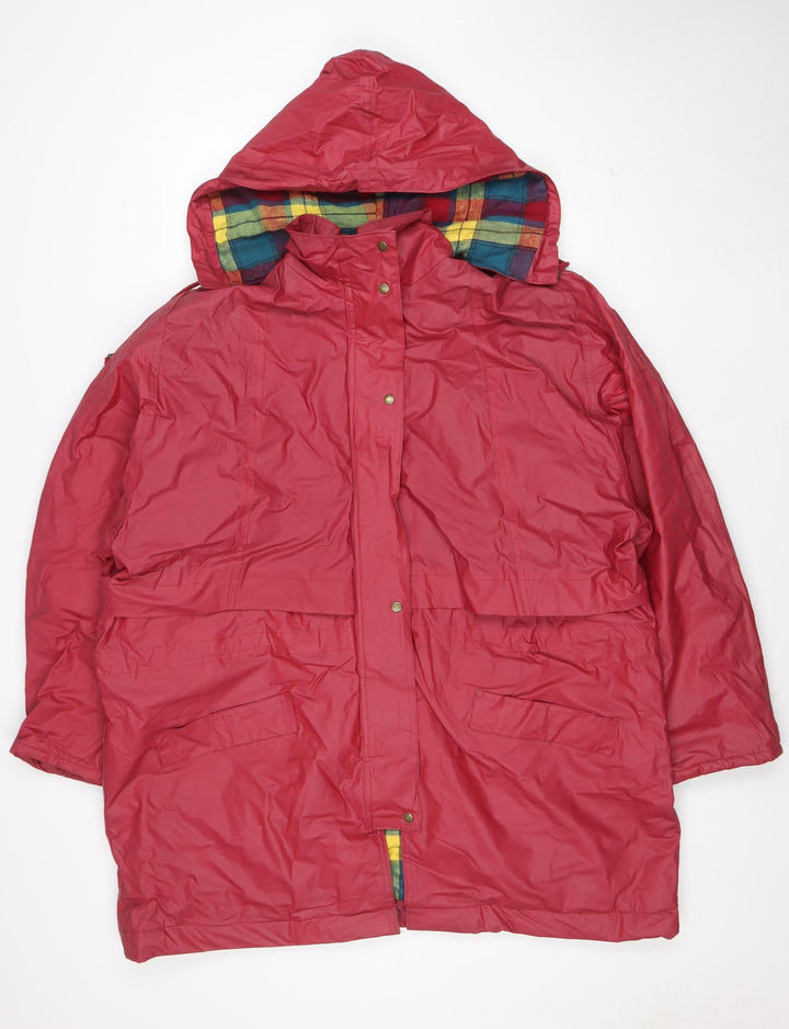 Lotus Womens Red 7XL Waterproof Hooded Rain Coat