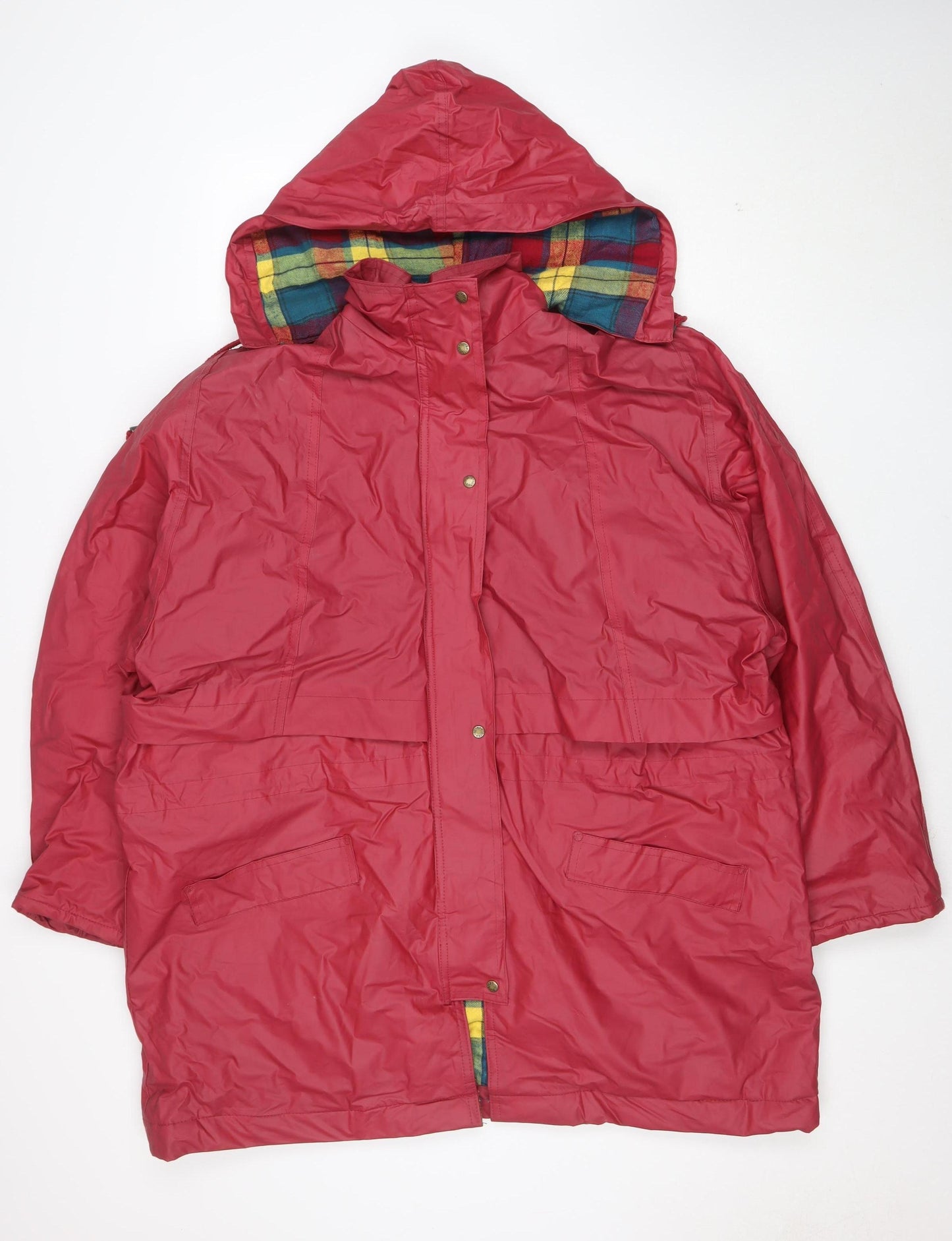 Lotus Womens Red 7XL Waterproof Hooded Rain Coat