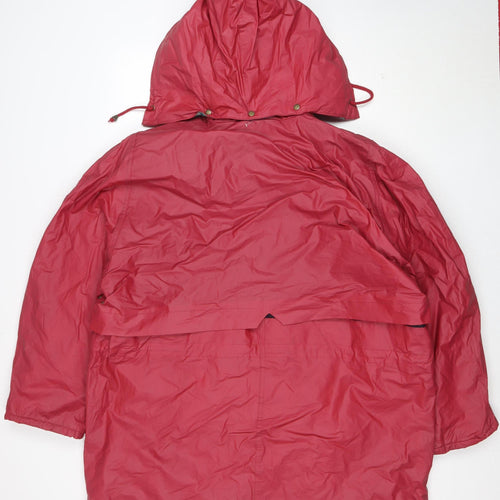 Lotus Womens Red 7XL Waterproof Hooded Rain Coat