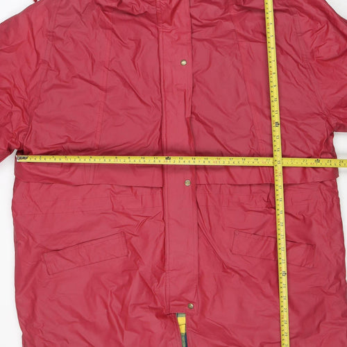 Lotus Womens Red 7XL Waterproof Hooded Rain Coat