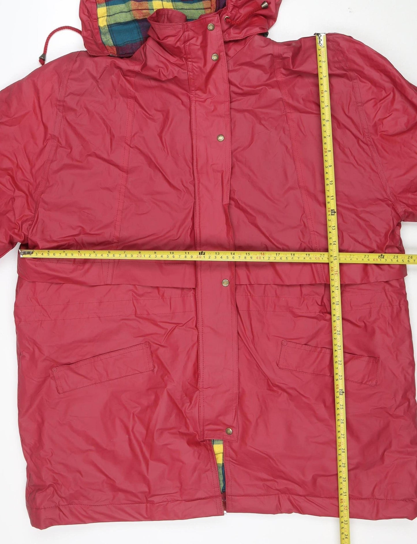 Lotus Womens Red 7XL Waterproof Hooded Rain Coat