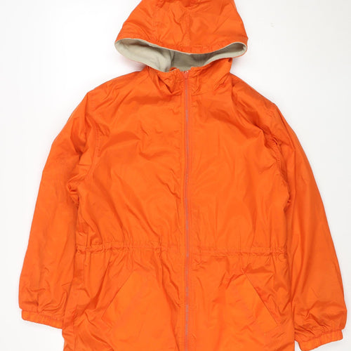 Weather Tamer Women’s Orange Waterproof Hooded Rain Jacket One Size
