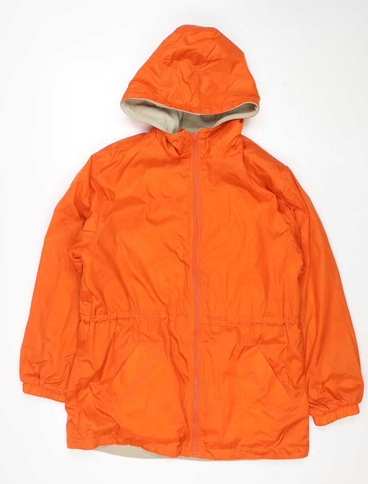 Weather Tamer Women’s Orange Waterproof Hooded Rain Jacket One Size