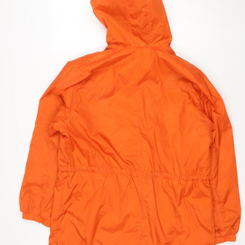 Weather Tamer Women’s Orange Waterproof Hooded Rain Jacket One Size