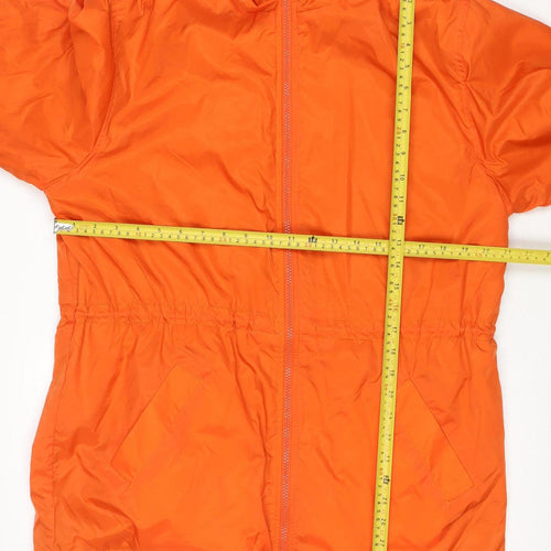 Weather Tamer Women’s Orange Waterproof Hooded Rain Jacket One Size