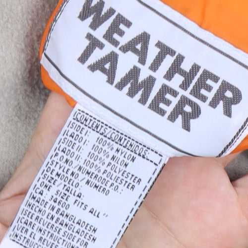 Weather Tamer Women’s Orange Waterproof Hooded Rain Jacket One Size