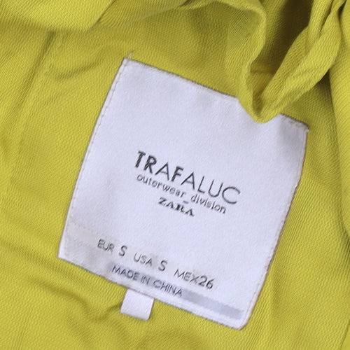 Zara Trafaluc Women's Yellow Long Belted Trench Coat Size S