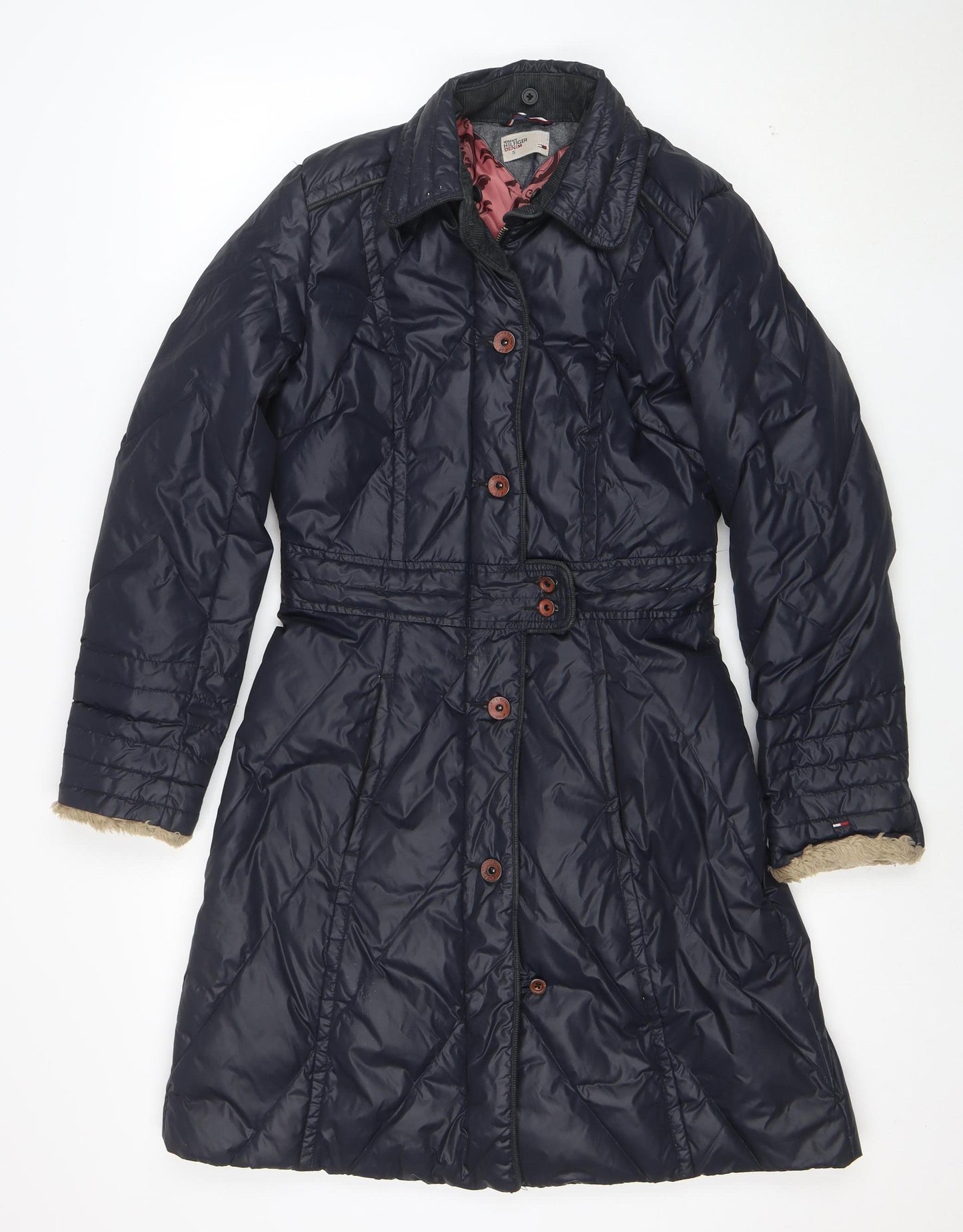 Tommy Hilfiger Denim Women's Blue Long Puffer Coat Size S