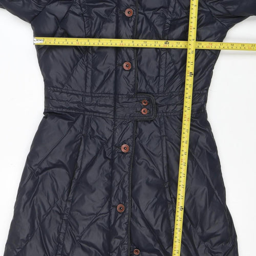 Tommy Hilfiger Denim Women's Blue Long Puffer Coat Size S