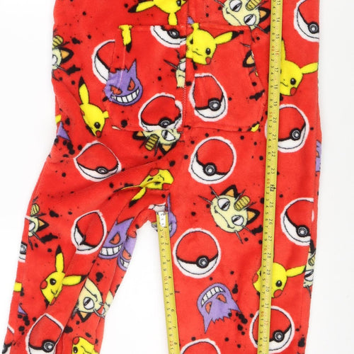 George Boys Red Pokémon Fleece Hooded Onesie 10-11 Years