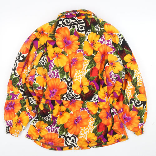 Versace Womens Multicoloured Floral Bomber Jacket Size M