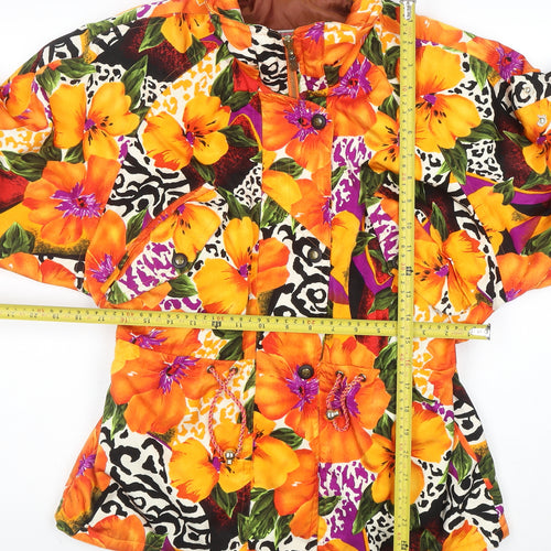 Versace Womens Multicoloured Floral Bomber Jacket Size M