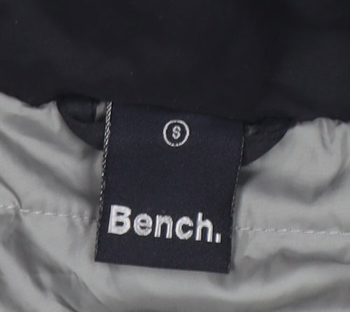 Bench Women’s Black Hooded Parka Jacket S Faux Fur Trim Lined