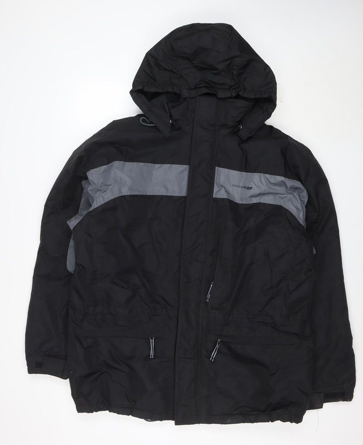 TOUCH 9 Men's Black XL Hooded Waterproof Nylon Jacket