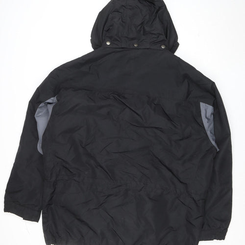 TOUCH 9 Men's Black XL Hooded Waterproof Nylon Jacket