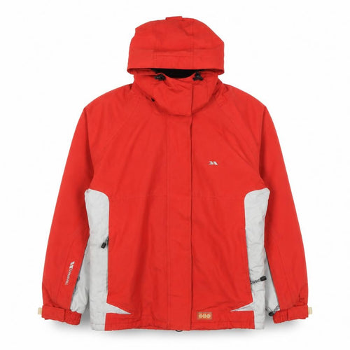 Trespass Men Red Hooded Waterproof Parka Jacket Size L Winter Outdoor