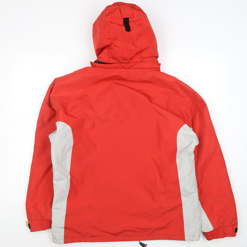 Trespass Men Red Hooded Waterproof Parka Jacket Size L Winter Outdoor