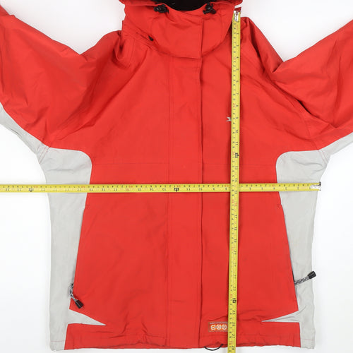 Trespass Men Red Hooded Waterproof Parka Jacket Size L Winter Outdoor
