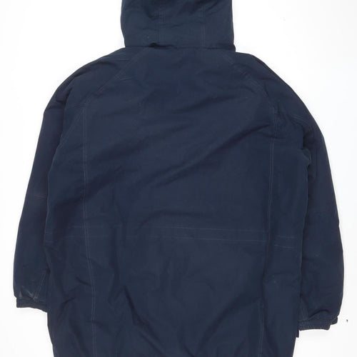 Mountain Warehouse Mens Blue XL Hooded Parka Jacket Waterproof Warm