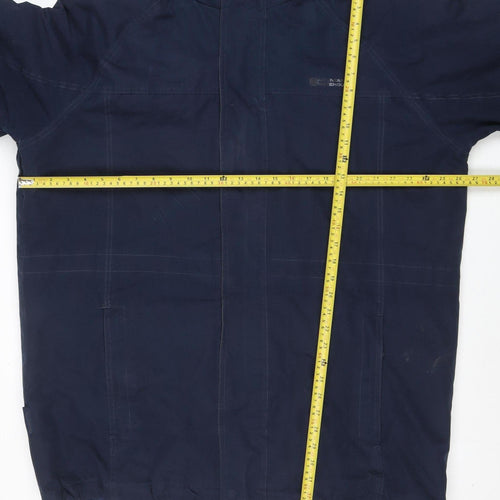Mountain Warehouse Mens Blue XL Hooded Parka Jacket Waterproof Warm