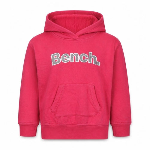Bench Girls Pink Pullover Hoodie 5-6 Years Hooded Logo Sweatshirt