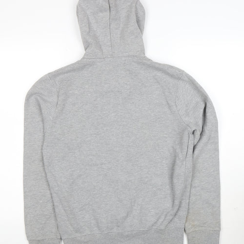 Authentic Apparel Men’s Grey XS Full Zip Hoodie with Logo Print