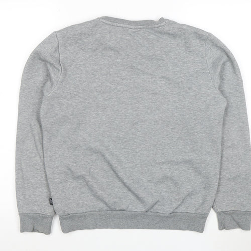 Puma Womens Grey XS Crew Neck Sweatshirt with Logo Print